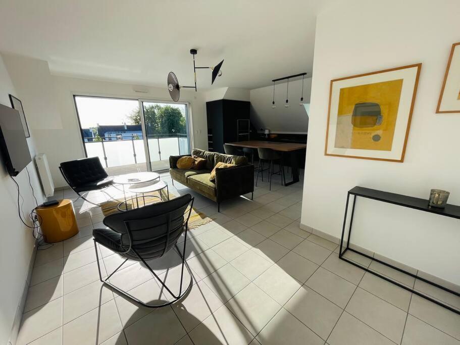 Appartement Lumineux Et Spacieux, Terrasse Et Parking Prive Concarneau Kültér fotó